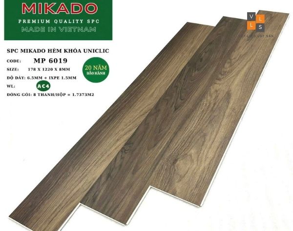 Sàn nhựa giả gỗ 8mm MP6019 Mikado